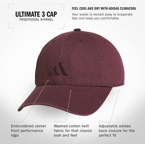 adidas Men's Ultimate 2.0 Relaxed Adjustable Cotton Cap in Saudi Arabia