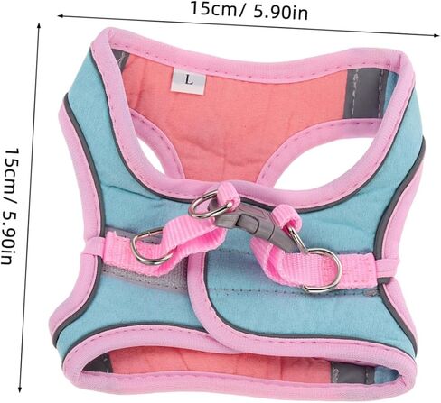 Popetpop 1Set Cat and Leash لسترة الحيوانات الأليفة المشي في الهواء الطلق للقطط والجزر مريحة وآمنة للتدريب والركض لتصميم الألوان اللطيف in Saudi Arabia