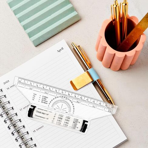 2 PCS مسطرة Rolling Rolling PCS ، حاكم الأسطوانة 6 بوصة حاكم طائرة شراعية موازية الحكام رسم الرسم لقياس ، صياغة in Saudi Arabia