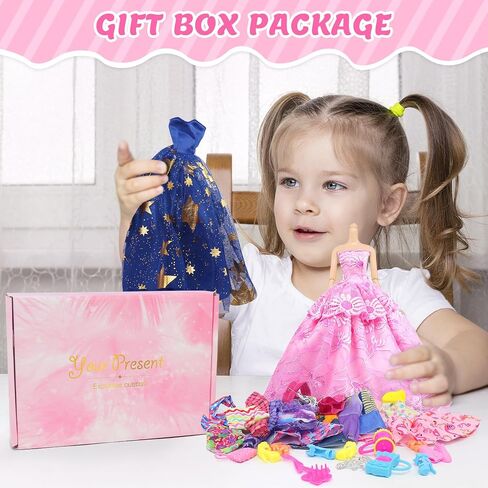 100 PCS دمية الملابس والإكسسوارات - 5 فساتين الزفاف 10 فساتين الانزلاق 2 فساتين الموضة 2 قمم 2 بنطلون 2 بيكيني السباحة 10 أحذية وملحقات للدمى 11.5 بوصة ، ألعاب Doll Dress for Girl Gift in Saudi Arabia