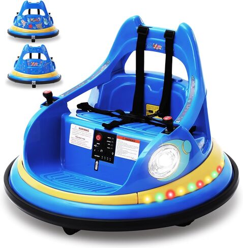 12V Kids Electric المصد سيارة للأطفال الصغار-لعبة Kiddokidz Ride-On مع Parent Remote ، 360 ° تدور ، أضواء وأصوات ، ملصقات DIY 2 PCS ، 2 سرعتين ، وردي in Saudi Arabia
