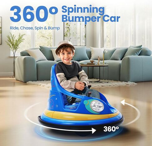 12V Kids Electric المصد سيارة للأطفال الصغار-لعبة Kiddokidz Ride-On مع Parent Remote ، 360 ° تدور ، أضواء وأصوات ، ملصقات DIY 2 PCS ، 2 سرعتين ، وردي in Saudi Arabia