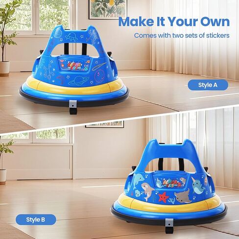 12V Kids Electric المصد سيارة للأطفال الصغار-لعبة Kiddokidz Ride-On مع Parent Remote ، 360 ° تدور ، أضواء وأصوات ، ملصقات DIY 2 PCS ، 2 سرعتين ، وردي in Saudi Arabia