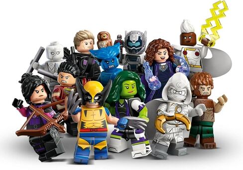 LEGO Marvel Series 2 Minifigure: Complete Set of 12 Minifigures: Beast Wolverine Moon Knight Hawkeye - Includes Calendar Man Capes - Superheroes 71039 in Saudi Arabia