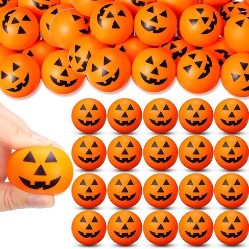 Jerify 50 PCS Halloween Mini Pumpkin Calls Balls Bulk ، 1.57 "Small Foam Juls Ball for Halloween Party Form in Saudi Arabia