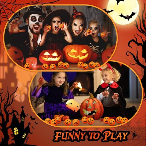 Jerify 50 PCS Halloween Mini Pumpkin Calls Balls Bulk ، 1.57 "Small Foam Juls Ball for Halloween Party Form in Saudi Arabia