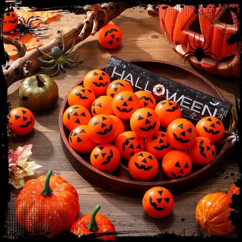 Jerify 50 PCS Halloween Mini Pumpkin Calls Balls Bulk ، 1.57 "Small Foam Juls Ball for Halloween Party Form in Saudi Arabia