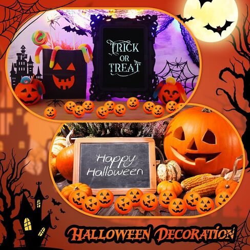 Jerify 50 PCS Halloween Mini Pumpkin Calls Balls Bulk ، 1.57 "Small Foam Juls Ball for Halloween Party Form in Saudi Arabia