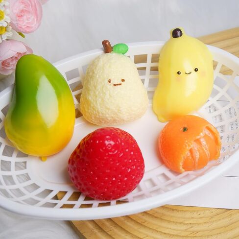 5 Pcs Handmade Taba Squishy Toy, Ultra-Realistic Dessert Cookie Look Sticky Squishy Toys for Stress Relief Squishies Fidget Toys for Party Favors OPP Packaging in Saudi Arabia