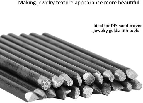 Yctze Professional Jewelry Making Kit, Anvil Chisel Equipment for Carving, Engraving & Hammer Texture Art, Includes Straight Line Stamp, Silversmithing Supplies, Steel Punch Rune in Saudi Arabia