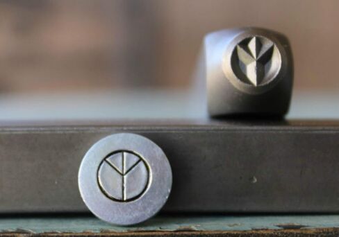 7mm Peace Sign Metal Punch Design Jewelry Stamp in Saudi Arabia