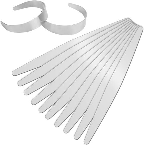 Olycraft 12pcs Bracelet Bracelet Blanks المجوهرات أدوات ختم المعادن 304 سوار الفولاذ المقاوم للصدأ الفواس in Kuwait
