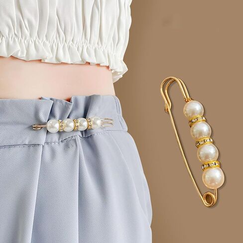 12-Pcs Pant Waist Tightener Set - 7 Sets Adjustable No-Sew Clips & 5 Metal Button Pins for Loose Jeans, Pants, Skirts No-Sew Waist Adjuster Fastener in Saudi Arabia