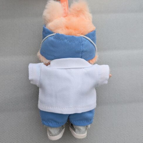 ملابسك ملابس الممرضة للملابس لـ Labubu Doll - لطيف من 5 قطع طبيب أسنان موحد مجموعة من الدعك الصحية للرعاية الصحية لـ Labubu 17cm - يشمل Cap ، قناع ، من أعلى وأسفل ، أحذية سهلة التوفيق in Saudi Arabia