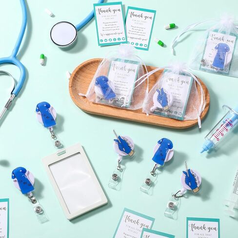 Yexiya Surgical Tech Badge Geils Gulk Surgical Technologist Week تقدير هدية قابلة للسحب ، حامل شارة الممرضة ، حامل بطاقة بطاقة بطاقة مع مقطع لجراح الطبيب الطبيب (8،2 نمط) in Saudi Arabia