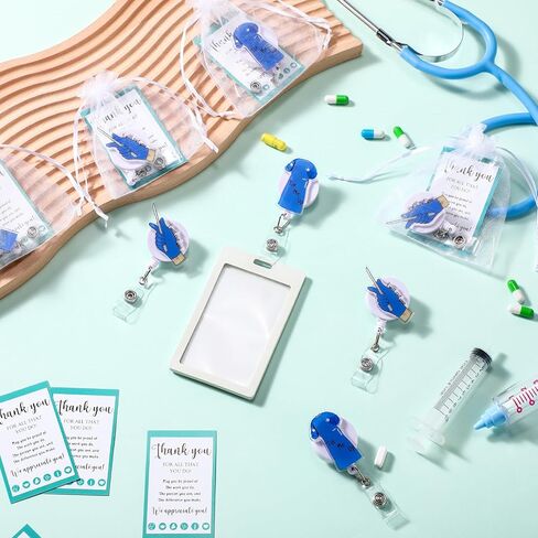 Yexiya Surgical Tech Badge Geils Gulk Surgical Technologist Week تقدير هدية قابلة للسحب ، حامل شارة الممرضة ، حامل بطاقة بطاقة بطاقة مع مقطع لجراح الطبيب الطبيب (8،2 نمط) in Saudi Arabia
