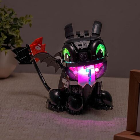 إضاءة LED متوافقة مع Lego كيفية تدريب Dragon الخاص بك بلا أسنان 10375 ، Touch الإصدار Light Kit متوافق مع Lego iconslyless 10375 ، لم يتم تضمين مجموعة الطراز - فقط الأضواء in Saudi Arabia
