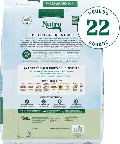 NITRO LIMITED CONTERIENT DIET GRADE TERMALE CHOLE CHOP COD COD ، وصفة البطاطا الحلوة ، والبطاطا الحلوة ، 22 رطلاً. in Saudi Arabia