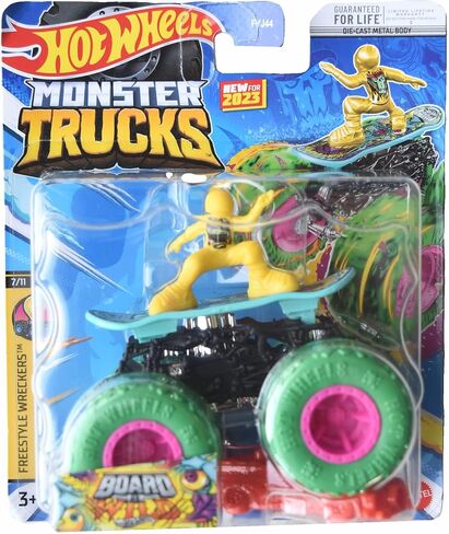 Hot Wheels Monster Trucks Board Wild, Connect and Crash Freestyle Wreckers 7/11 in Saudi Arabia