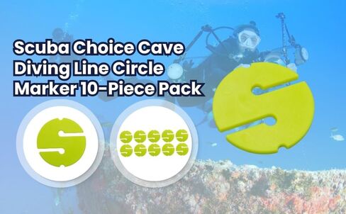 Scuba Choice Cave Diving Line Circle Marker 10-Piece Pack, Orange in Saudi Arabia