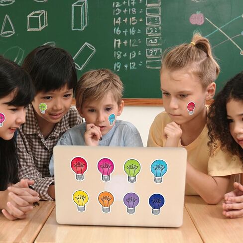 1000Pcs Back to School Stickers Roll Light Bulb Seal Stickers Self-Adhesive Label Decals for Craft Scrapbook Envelope Card Party Favor Decor in Saudi Arabia