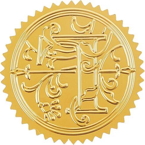 Craspire VIP Gold Foil ملصقات منقوشة 2 "مظاريف عتيقة ذاتية لاصق الأختام جائزة لجائزة دعوة الزفاف شهادات الشركات دبلومات التغليف الهدايا in Saudi Arabia