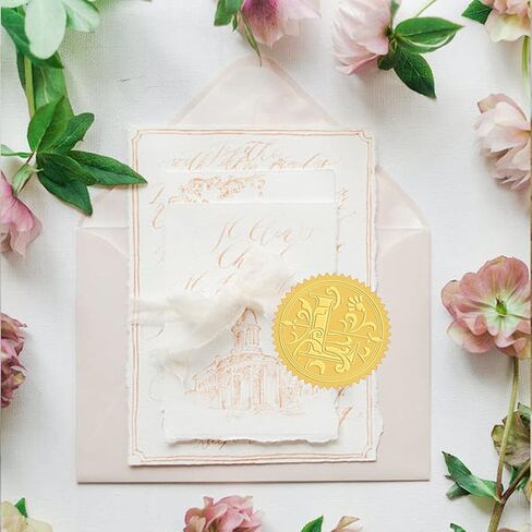 Craspire VIP Gold Foil ملصقات منقوشة 2 "مظاريف عتيقة ذاتية لاصق الأختام جائزة لجائزة دعوة الزفاف شهادات الشركات دبلومات التغليف الهدايا in Saudi Arabia