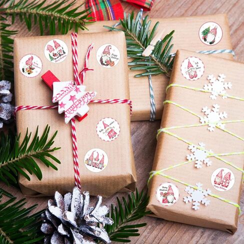 Epakh 540 Pcs Gnome Xmas Envelope Stickers, Merry Christmas Stickers Adhesive Round Xmas Label Tags for Card Holiday Gift Decor, 1.2 Inch(Vivid Style) in Saudi Arabia
