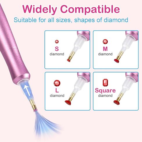 Electric Diamond Art Painting Pen, Upgraded Diamond Art Accessories Tools, Electric Diamond Painting Pen Kits with Vacuum, Diamond Paint Tool with Storage Tray -Without Wax in Saudi Arabia