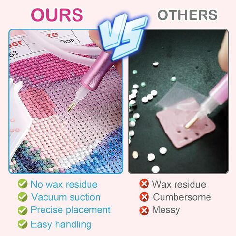 Electric Diamond Art Painting Pen, Upgraded Diamond Art Accessories Tools, Electric Diamond Painting Pen Kits with Vacuum, Diamond Paint Tool with Storage Tray -Without Wax in Saudi Arabia