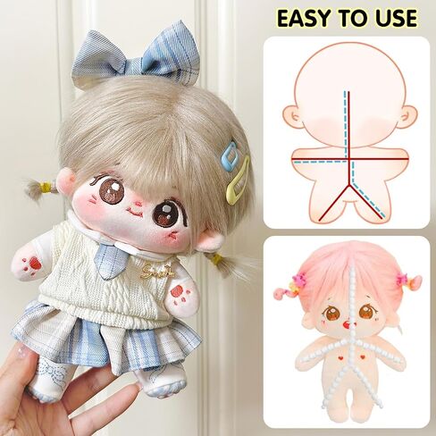 TEHAUX Movable Doll Skeleton with Flexible Armature, 20cm Adjustable Ball and Socket Joints, Adorable Doll Frame Toy for Crafting in Saudi Arabia