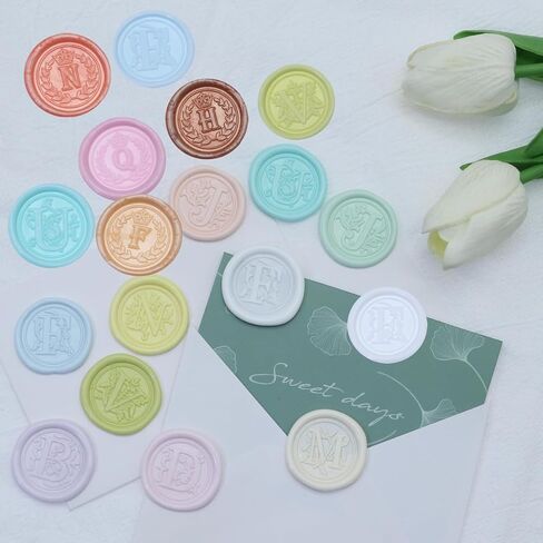 1250 Pcs Assorted Color Sealing Wax Beads Bulk - 48 Colors Wax Seal Pellets Kit for Stamp Seals, Wedding Invitations, Envelope Sealing, DIY Crafts - Multicolor Pellets for Gift Ideas (A, 48) in Kuwait
