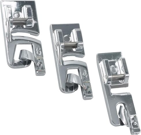 3pcs Rolled Hem Presser Foot, Sewing Hemming Set, 3mm 4mm 6mm, Suitable for Low Shank Snap-on Sewing Machines Such as Singer, Brother, Janome, Juki, Babylock, Elna, Kenmore, White, Necchi, Etc in Saudi Arabia