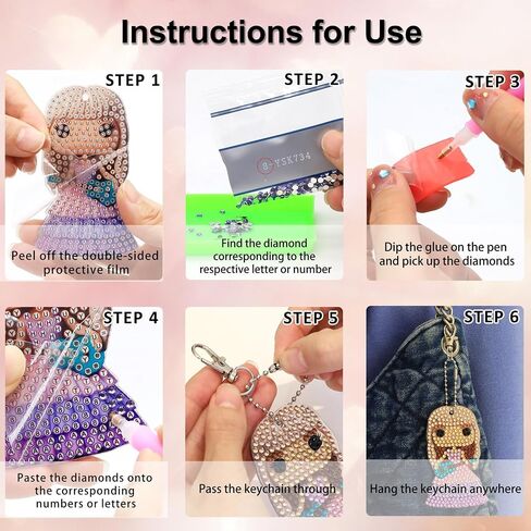 Lustriona Cute Keychain Taylor Diamond Art Kits Taylor Gifts for Women Taylor Merch 4 Pcs Acrylic Key Chains for Women Diamond Painting Kit for Adults in Saudi Arabia