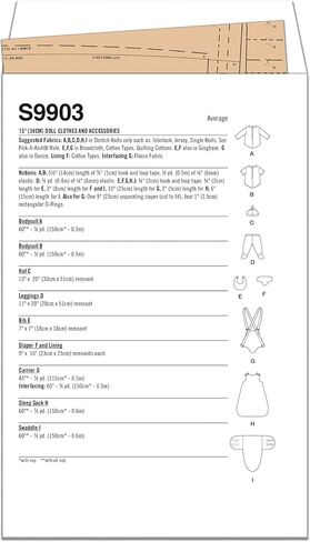 Simplicity UNDEFINED Doll Clothes Sewing Pattern Packet, Multicolor in Saudi Arabia