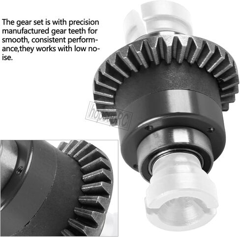 RC 30T 0.8Mod V2 Upgrades Part Steel Metal Main Gear & Differential Case for 1/18 Granite,Typhon,Mojave Grom Mega 380 Rc Car. Assembled Differential Hops Up,2PCS,Black(ARA311177V2) in Saudi Arabia