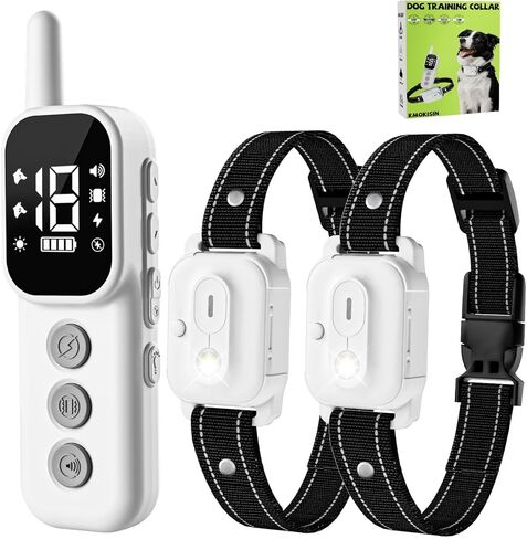 Dog Shock Collar, Dog Training Collar with Remote Control 3300FT Range, Electric Collar with Smart Light, Rechargeable Waterproof E Collar for Small Medium Large Dogs in Kuwait