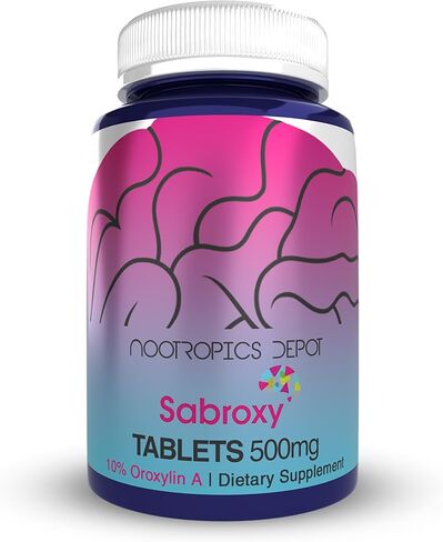 Nootropics Depot Sabroxy® Tablets | 100mg | 90 Count | Minimum 10% Oroxylin-A | Oroxylum indicum | May Help Promote Focus & Motivation | May Help Promote Cognitive Function in Saudi Arabia