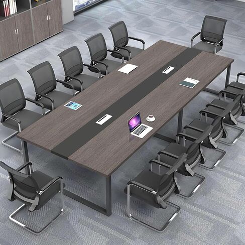 Large Conference Table – Modern Office Meeting Table with Metal Frame, Durable Scratch-Resistant Top, Multiple Sizes & Colors, Training Room, Boardroom & Collaboration Desk in Saudi Arabia