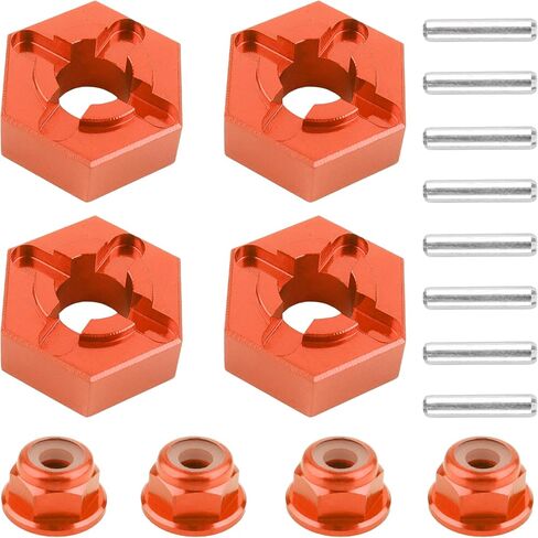 بالنسبة إلى H16BM RC CAR UPGRADE ALUMINIM WELLE HEX 16440 & PINS M20101 & M40 WHEET LOCK BRAPE PRAPES لـ 1/16 H16BM H16GT H16DR JC16EP و 1/14 H14BM 14209 14210 JC14EP 14301 14303 TRUCKS (Blue) in Kuwait