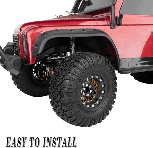 1.9 مجموعة إطارات Beadlock 1.9 "عجلات وإطارات لـ 1/10 RC Crawler SCX10 90046 AX103007 TRX4 TRX6 GEN7 8 D90 VS4-10 MST CFX ، Super Heavy Brass و Aluminium Wheel Tires W/Rubber W/Rubber ، Black in Saudi Arabia