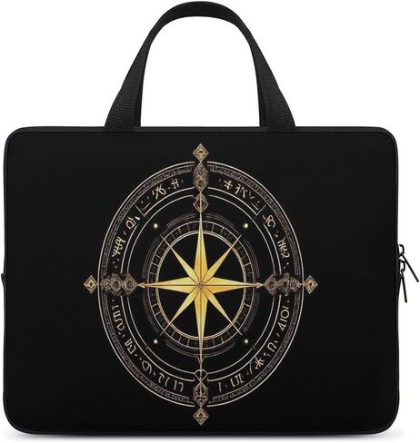 13 Inch Computer Bag Compatible with Lenovo, Hp, Dell, Asus Notebook, Lightweight Black and White Rock and Roll Tattoo Print Laptop Case for Men Women in Saudi Arabia