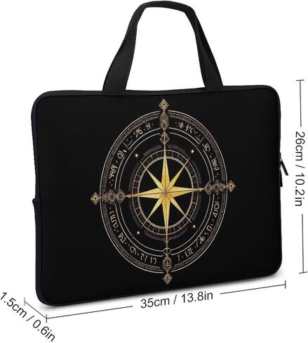 13 Inch Computer Bag Compatible with Lenovo, Hp, Dell, Asus Notebook, Lightweight Black and White Rock and Roll Tattoo Print Laptop Case for Men Women in Saudi Arabia