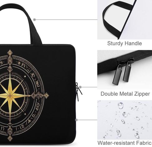 13 Inch Computer Bag Compatible with Lenovo, Hp, Dell, Asus Notebook, Lightweight Black and White Rock and Roll Tattoo Print Laptop Case for Men Women in Saudi Arabia