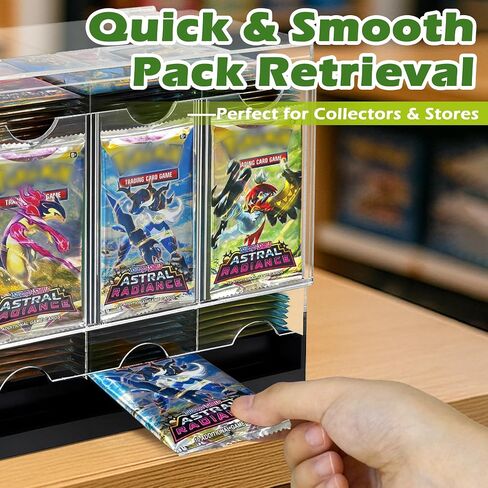 5-Slot Booster Pack Dispenser with Non-Slip Base,Acrylic Card Pack Dispenser Fits 200 Booster Packs for Dispensing,Card Holders Storage Case for Trading Card and Sports Card Packs in Saudi Arabia
