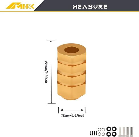 BRASS +20mm Extension Whex Hex Hub Flafers Kit 12mm for TRX4 1/10 RC Crawler Ewdrads Part in Kuwait