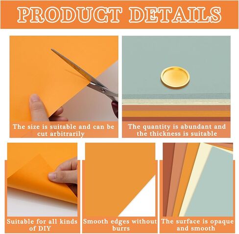 AnyDesign 50 Sheets Assorted Fall Colors Card Stock Paper Orange Blue Brown Yellow Scrapbook Paper for Autumn Thanksgiving Prints DIY Crafts Supplies, 8.5 x 11 Inch in Saudi Arabia