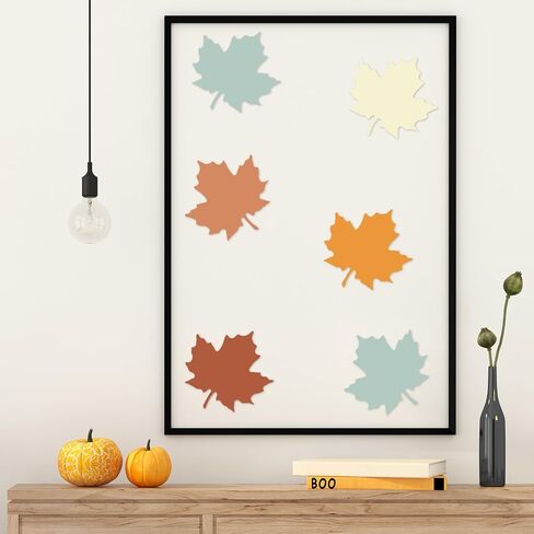 AnyDesign 50 Sheets Assorted Fall Colors Card Stock Paper Orange Blue Brown Yellow Scrapbook Paper for Autumn Thanksgiving Prints DIY Crafts Supplies, 8.5 x 11 Inch in Saudi Arabia