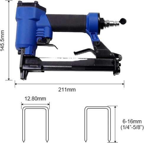 Professional Pneumatic Upholstery Stapler Air Stapler 8016 Nail Gun 21Ga 12.8mm Wood Framing Pneumatic Nailer in Saudi Arabia