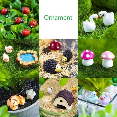 Yalikop 240 PCS ملحقات حديقة مصغرة ، بما في ذلك الحيوانات والمنازل الصغيرة والكراسي والكراسي وتزيين الدمية ، التماثيل المصغرة ، الحلي المناظر الطبيعية الصغيرة ، مجموعة DIY الحديقة ، هدية عيد ميلاد in Saudi Arabia